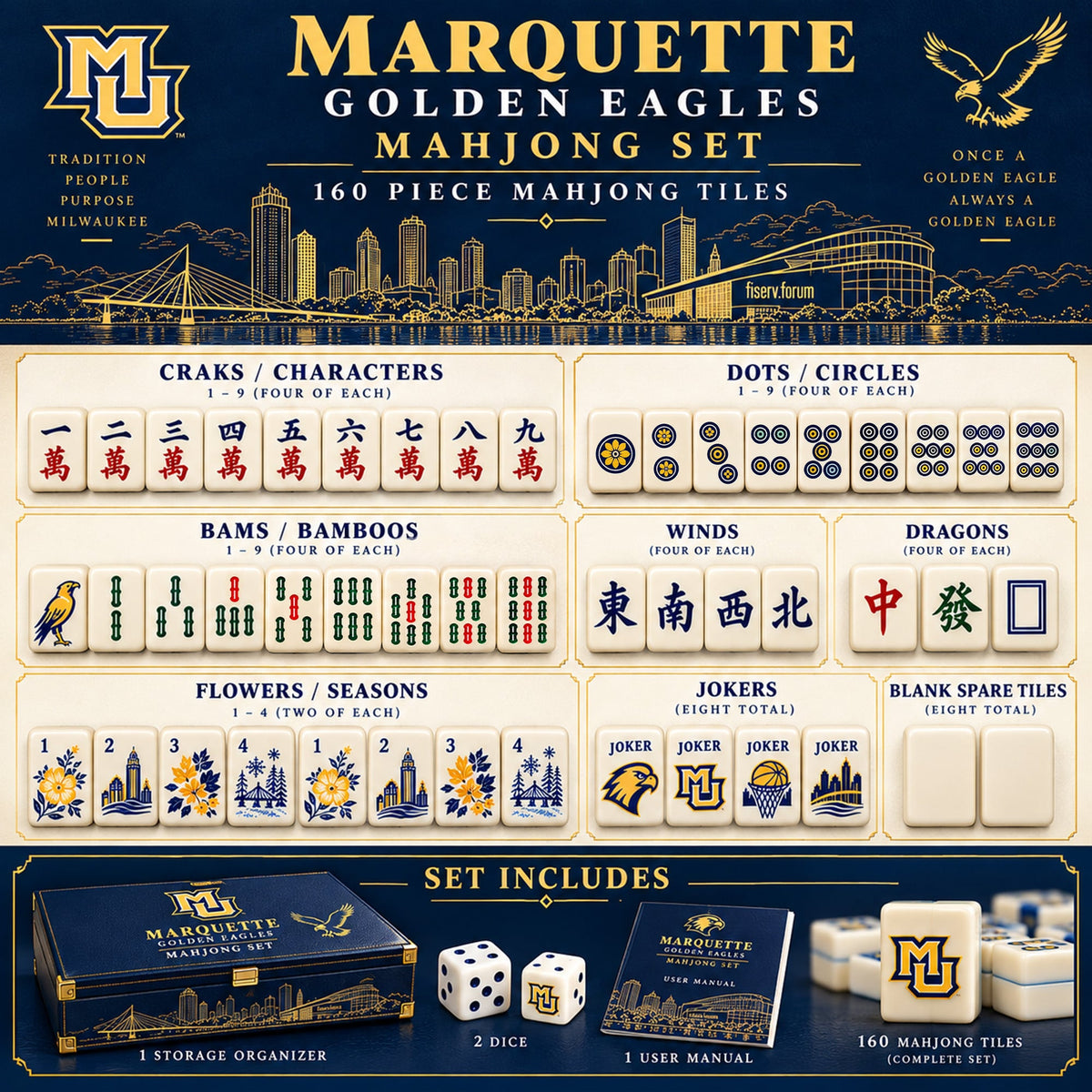 Premium MGR Mahjong Tiles Set TNSM