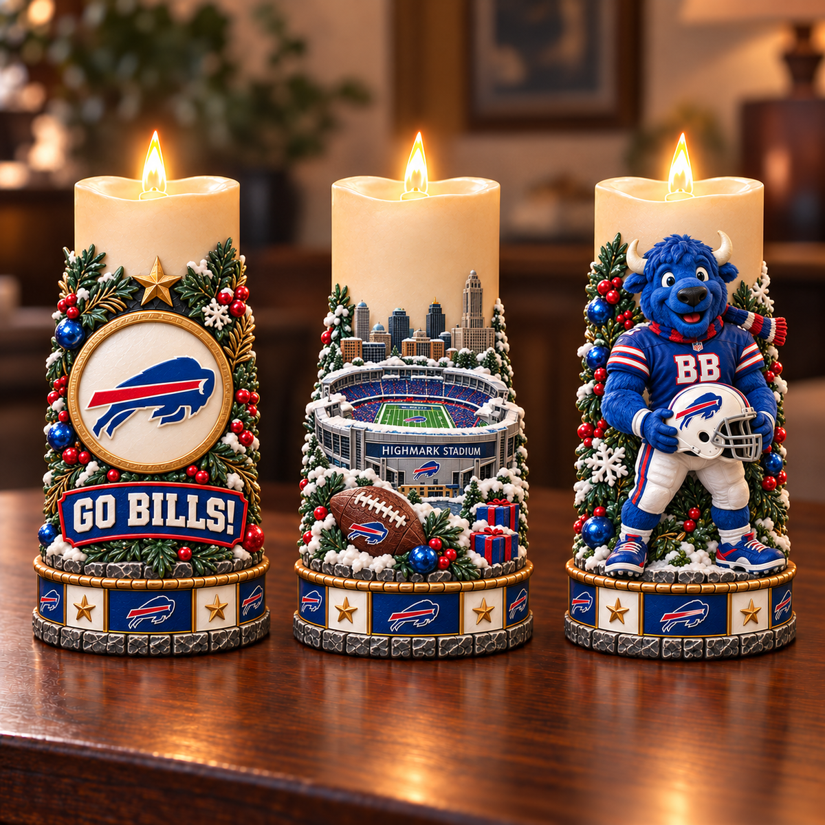 Premium BFBL Sculptural LED Candle Trio NTVA