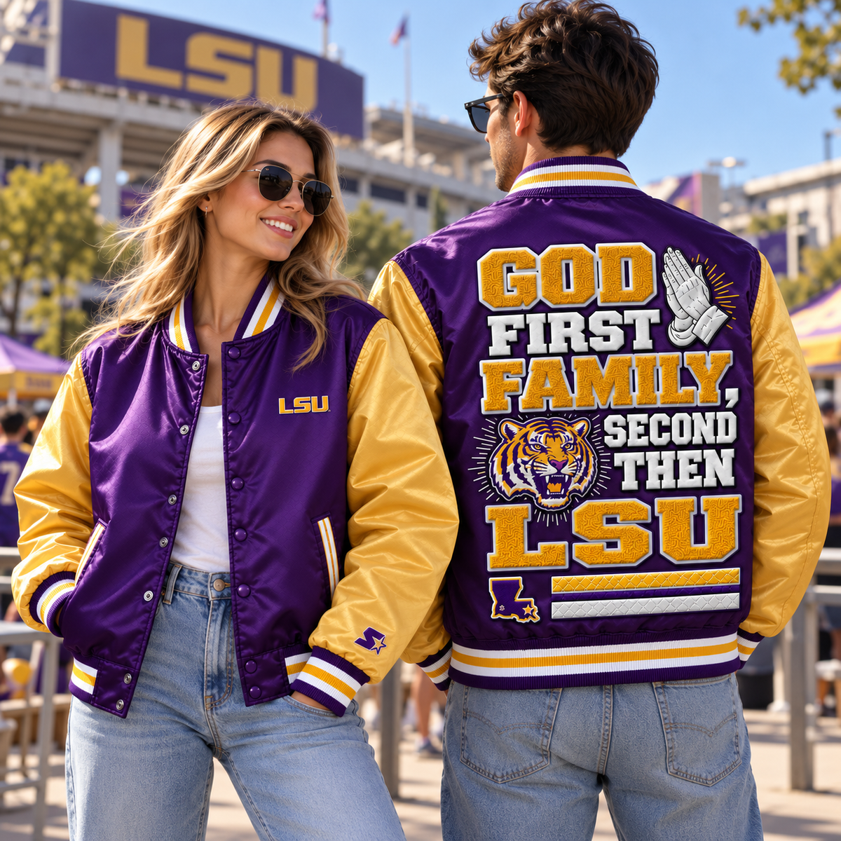 LSU Premium Varsity Bomber Jacket BMD
