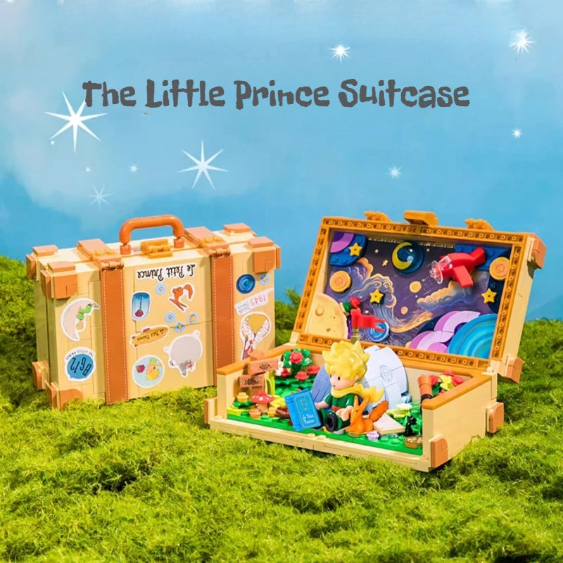 The Little Prince 80th Anniversary Classic Suitcase Building Blocks Puzzle Assembly Toys Children's Anime Gift Building Blocks